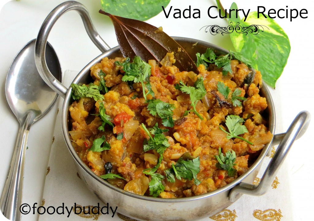 vada curry recipe using leftover masala vadai