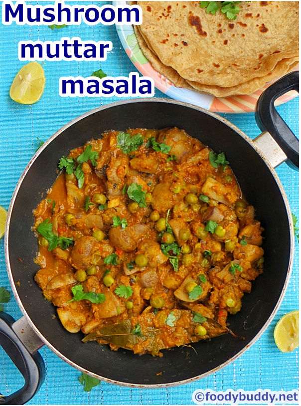 mushroom muttar masala
