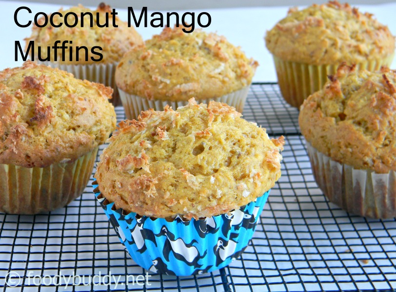 easy mango coconut muffins recipe