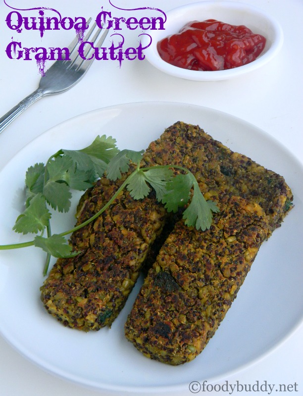 quinoa green moong cutlet recipe